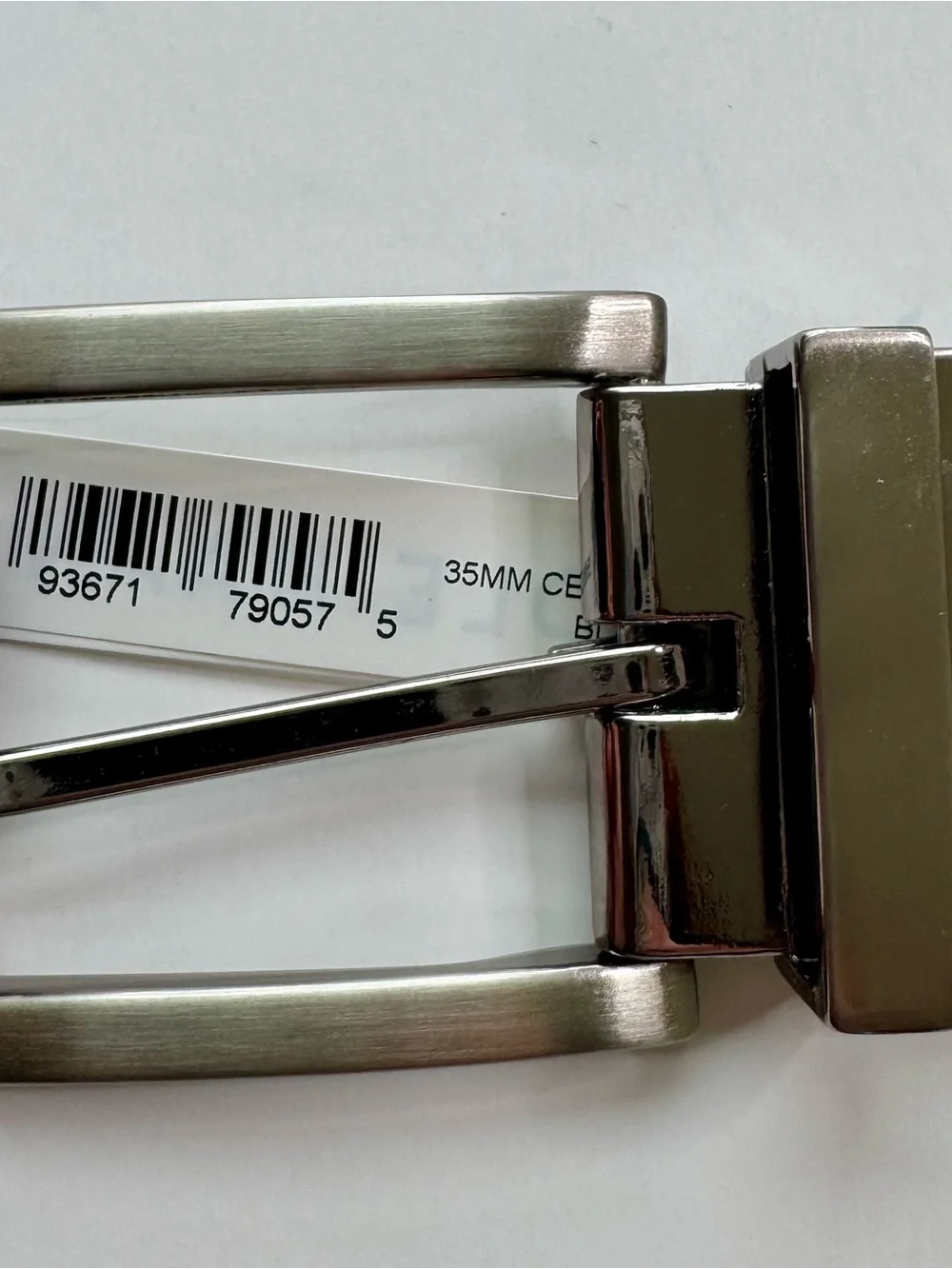 Cole Haan Black and Brown Leather Reversible Belt with Polished Buckle